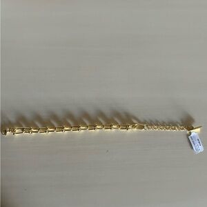 Brand new 14k gold Vermeil link “hardware” look bracelet with extender.